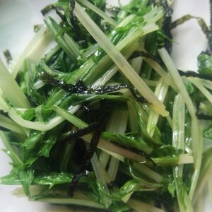 レンジで簡単！水菜のサラダ